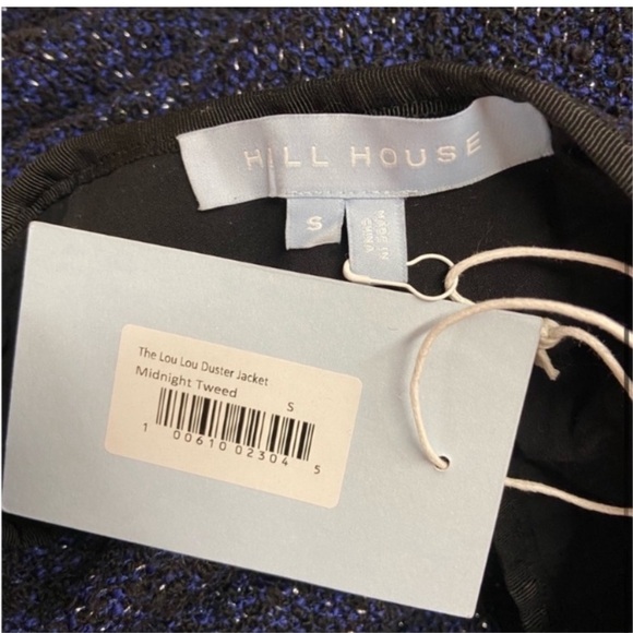 🌲Hill House Home - Lou Lou Duster Jacket Navy Midnight Tweed Size Small - Picture 9 of 13